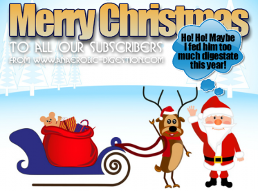 The anaerobic reindeer christmas card, biogas christmas card, IPPTS Associates Christmas card