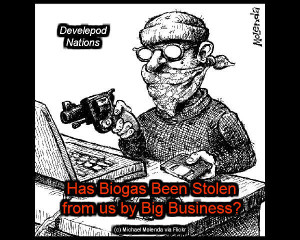 Robber-cartoon - Just what is biogas hijacked?