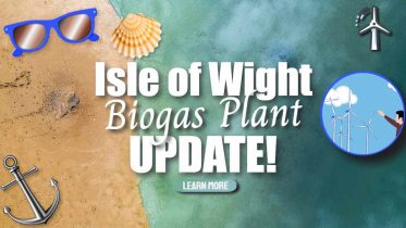 Image shows the text: "First IoW Biogas Plant - Update"