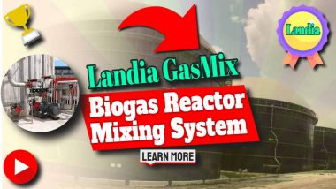Image text: "Landia Biogas Reactor Mixing System Update".