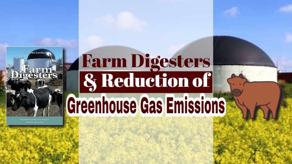 Image text: "Farm Digesters and Reduction of Greenhouse Gas Emissions".