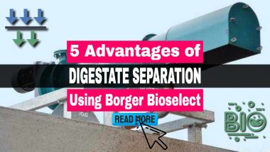 Image text: "Advantages of Digestate Separation Using Borger Bioselect"