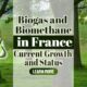 Image text: "Biogas and biomethane in France".