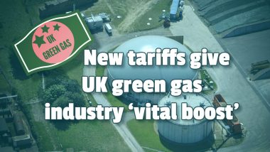 Image to show how new tariffs will give green gas industry ‘vital boost’.