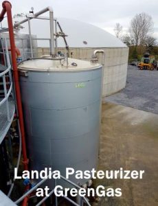 Image shows the Landia pasteuriser at GreenGas.