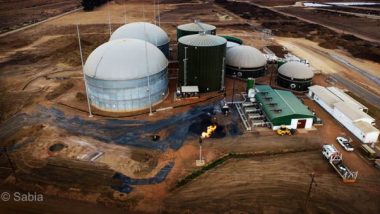 Anaerobic Digestion in South Africa illustrated by image showing a biogas plant.