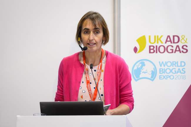 Charlotte Morton presents on biogas future prospects