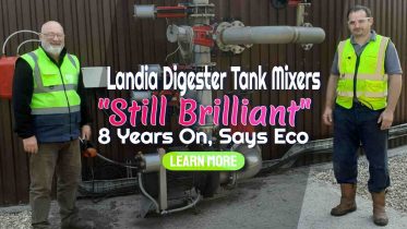 Image text: "Landia Digester Mixers Still Brilliant After 10 years use".