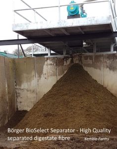 Image shows the high quality digestate fibre the Borger manure separator produces.