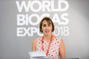 Image shows Charlotte Morton, Chief Executive of the Anaerobic Digestion & Bioresources Association which calls for AD Contracts for Difference Scheme for renewable energy.