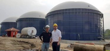 A biogas digester mixing with Landia GasMix