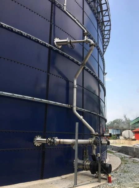 A biogas digester external mixer Landia GasMix.