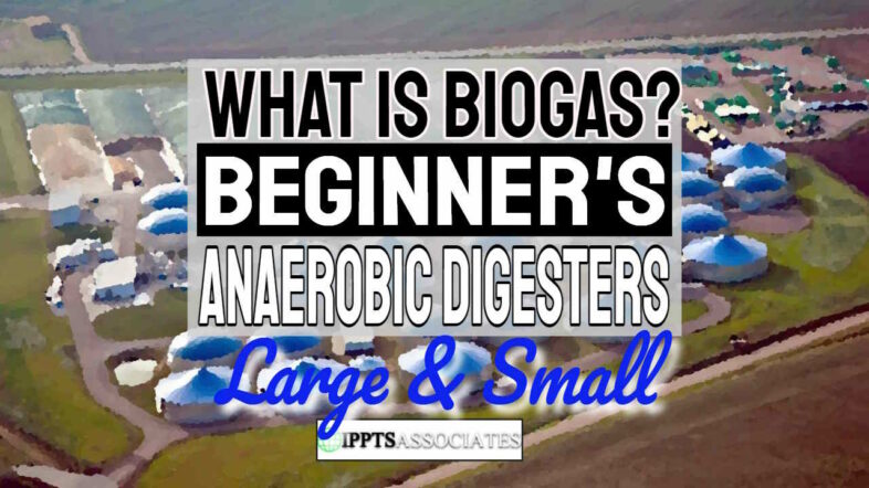 Image with the text: "What is Biogas Beginners AD Large & Small".