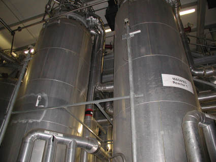 A view of the Cambi Thermal Hydrolysis Plant (THP) at Nigg WWTW, Scottish Water.