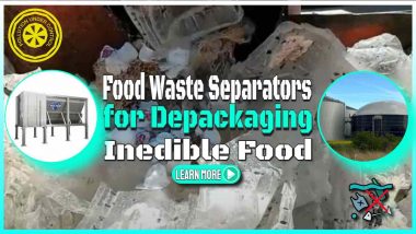 Image text: "Food waste separator and depackager".