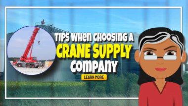 Image text: "Tips When Choosing a Crane Supply Company".