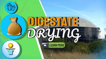 Image text: "Digestate drying"