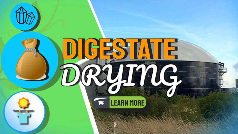 Image text: "Digestate drying"