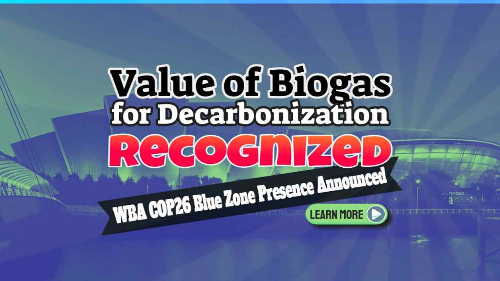Image text: "Value of Biogas for Decarbonization Recognised".