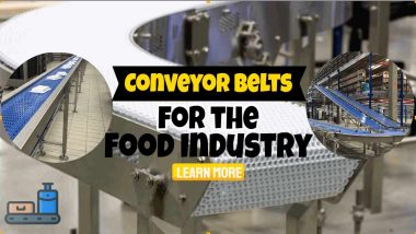 Image text: "Conveyor belts for the food industry".