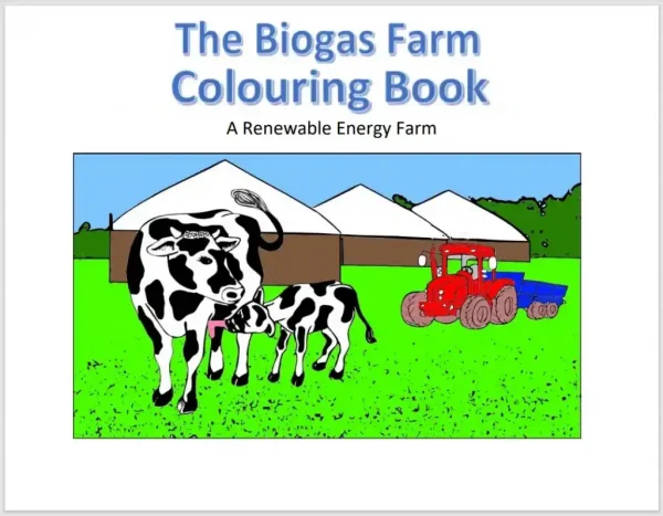 Biogas Farm Colouring Book Cover