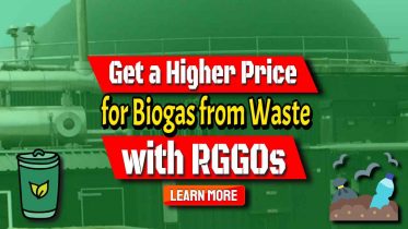 Image text: "Get a Higher Price for Biogas from Waste with RGGOs".