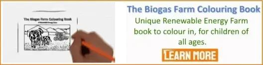 Biogas Farm Colouring book banner advert