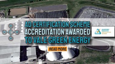 AD Certification Scheme Accreditation Vale Green Biogas