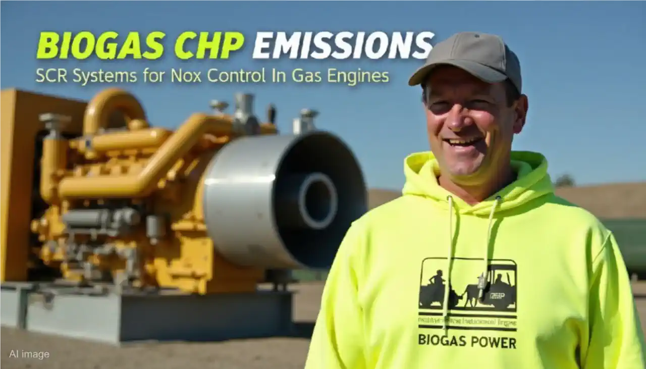 Biogas CHP Emissions SCR Systems for NOx Control in Gas Engines - Featured Text Thumbnail; Image