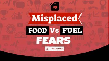 Image reads: "Misplaced Food v Fuel Fears".