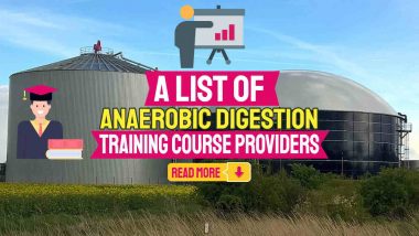 Image text: "List of Anaerobic Digestion Training Course Providers".