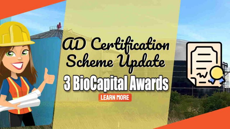Image text: "AD Certification Scheme Update - 3 BioCapital Awards"