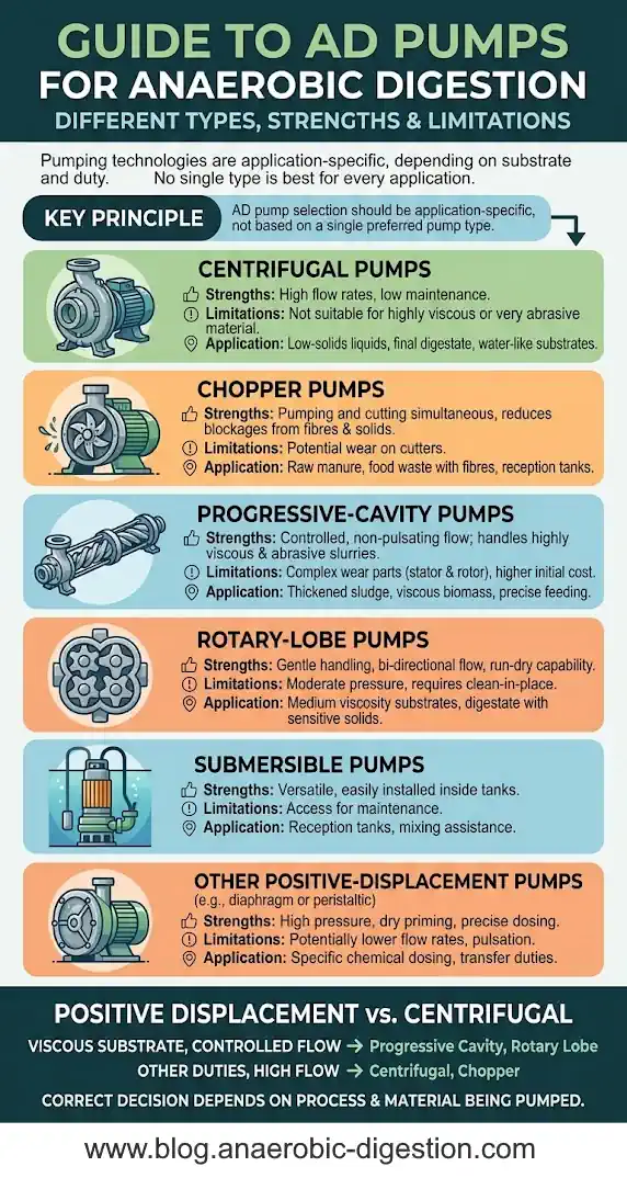 AD Pump Guide - Infographic showing pump types to aid .pump selection