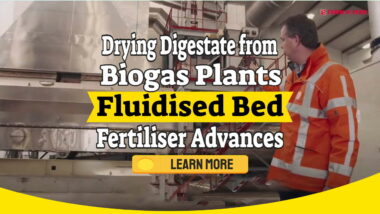 Image states: "Drying digestate from biogas plants"