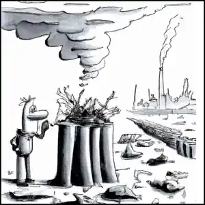 Environmental impact cartoon