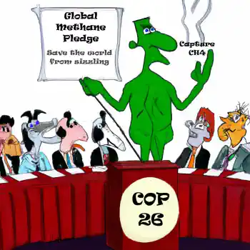 COP26 Global Methane Pledge cartoon