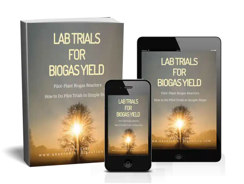 Ebook cover for "Lab Trial for Biogas Yield".