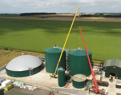 Eco Verde Energy digester construction.