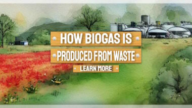 Featured image with the text: "How Biogas is Produced from Waste".
