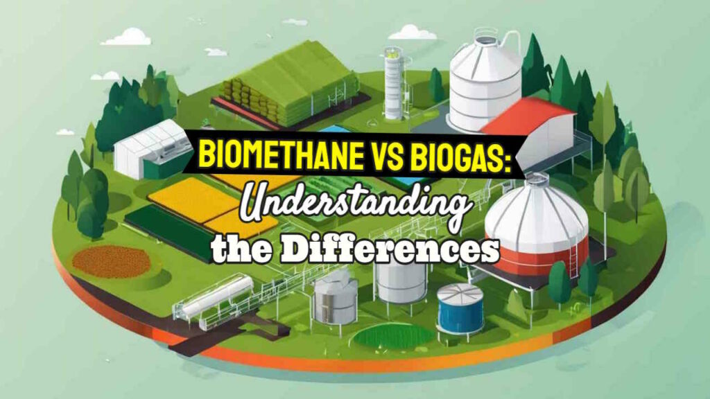 Image with the text: Biomethane vs biogas - Understanding the Differences.