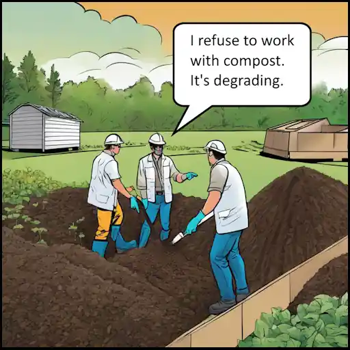 I refuse to work with compost - humourous cartoon
