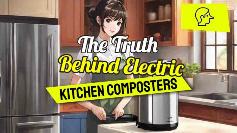 Image text says: "The Truth behind electric kitchen composters".