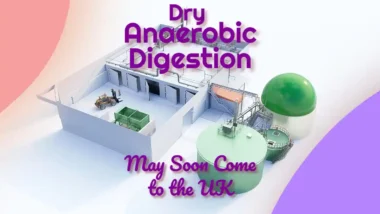 Featured image with text: "Dry Anaerobic Digestion UK" (new type of digesters) may soon be coming to the United Kingdom.