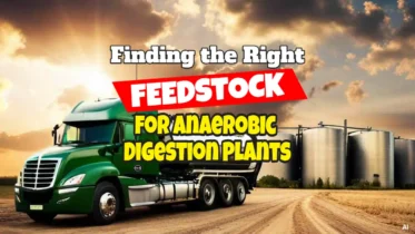 Image with the text: "Finding feedstock for anaerobic digestion plants".