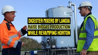 Image with the text: "Digester Mixers by Landia Raise Biogas Production While Revamping a Troublesome AD Plant".