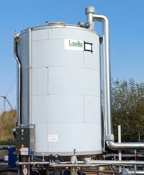 Landia pasteuisers heat the final effluent to the required temperature of 70 degrees centigrade.