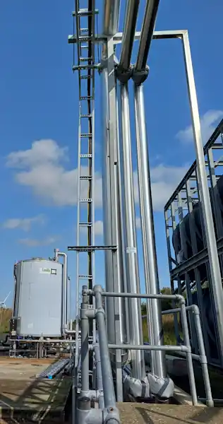 In addition to the digester mixing system Landia also supplied and installed all the pipework.