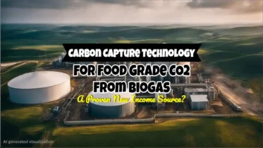 Image with text: "Carbon Capture Technology for Food Grade CO2 from Biogas."