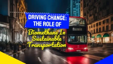 Featured image with text: "Biomethane in sustainable transport."