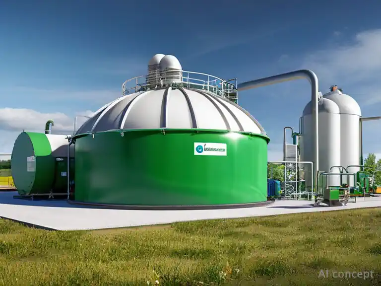 Artistic image of a Small scale on-farm biogas plant